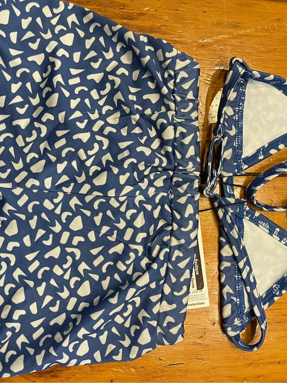 Riffle Amsterdam Blue & White Printed Bikini Set